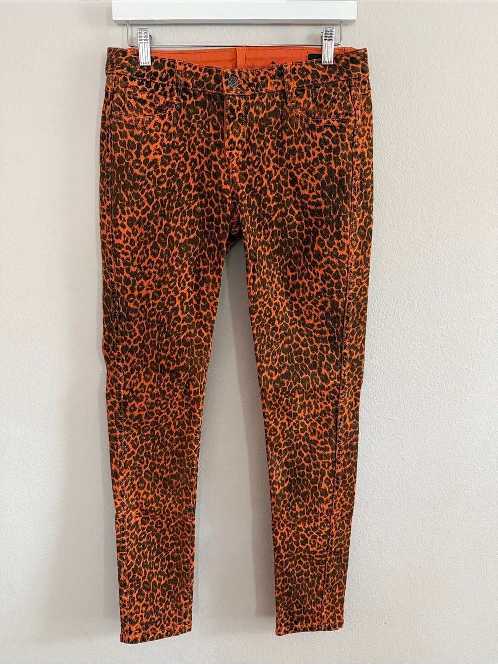 Bleulab Reversible 2-in-1 Skinny Jeans Orange Leopard [PH0232]